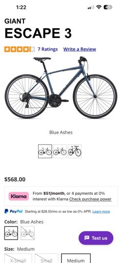 Giant escape 3 bike (size M)