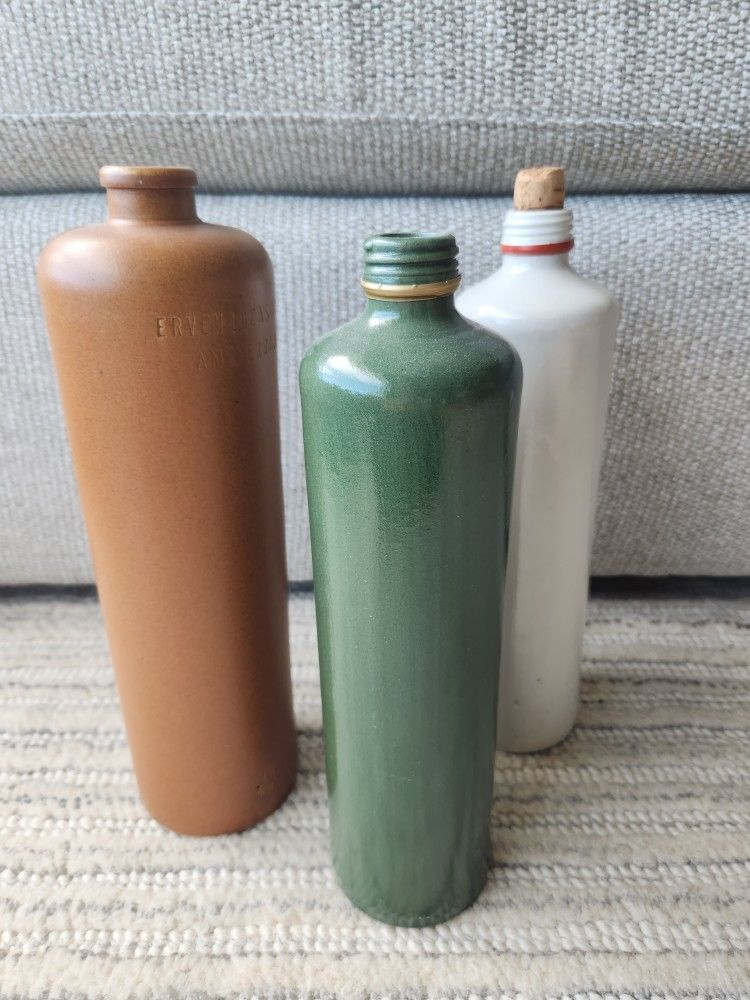Vintage European Stoneware Bottles