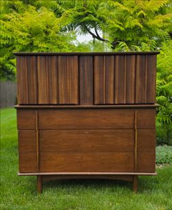 Mid-Century Dresser and Headboard