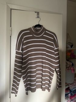 Brown striped sweater