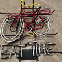 Fat Tire Belgian Beer 26” X 24” Neon Sign Lamp Light Real Glass Bar - 4 Repair 
