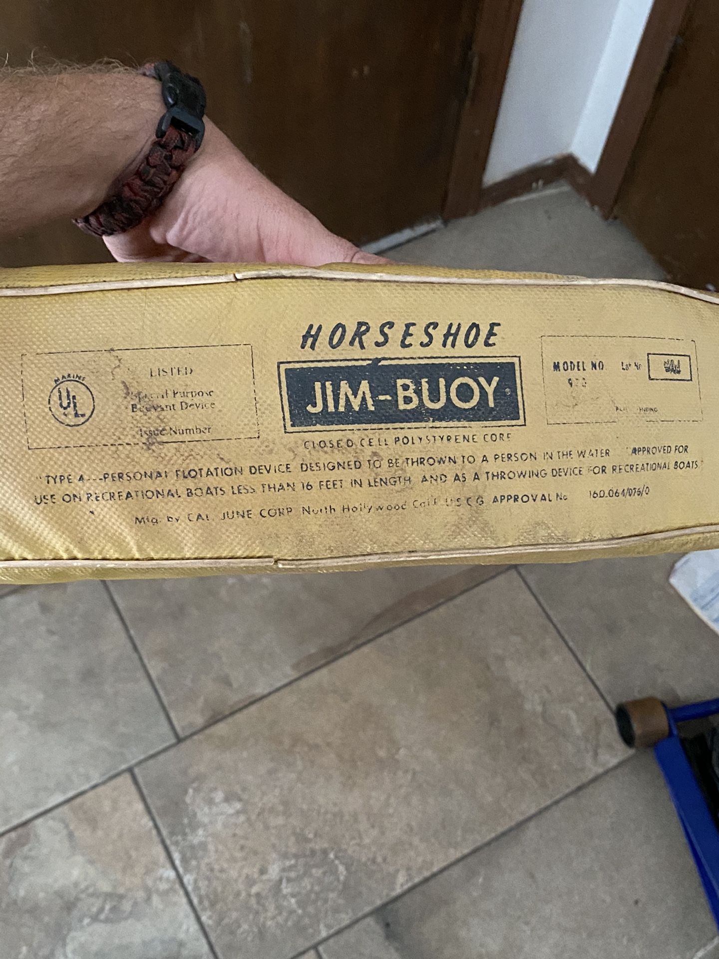 Working vintage life buoy