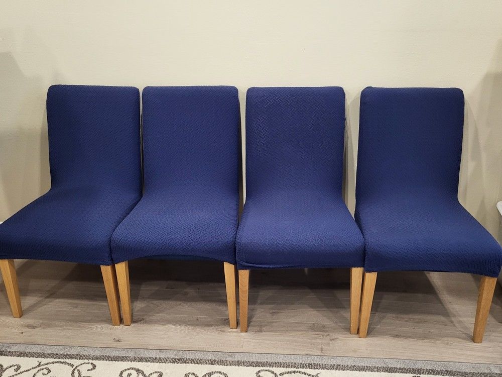 Set of 6 Dining Chairs, Ikea Henriksdal Parsons Chairs with Slipcovers