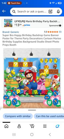 New super mario backdrop