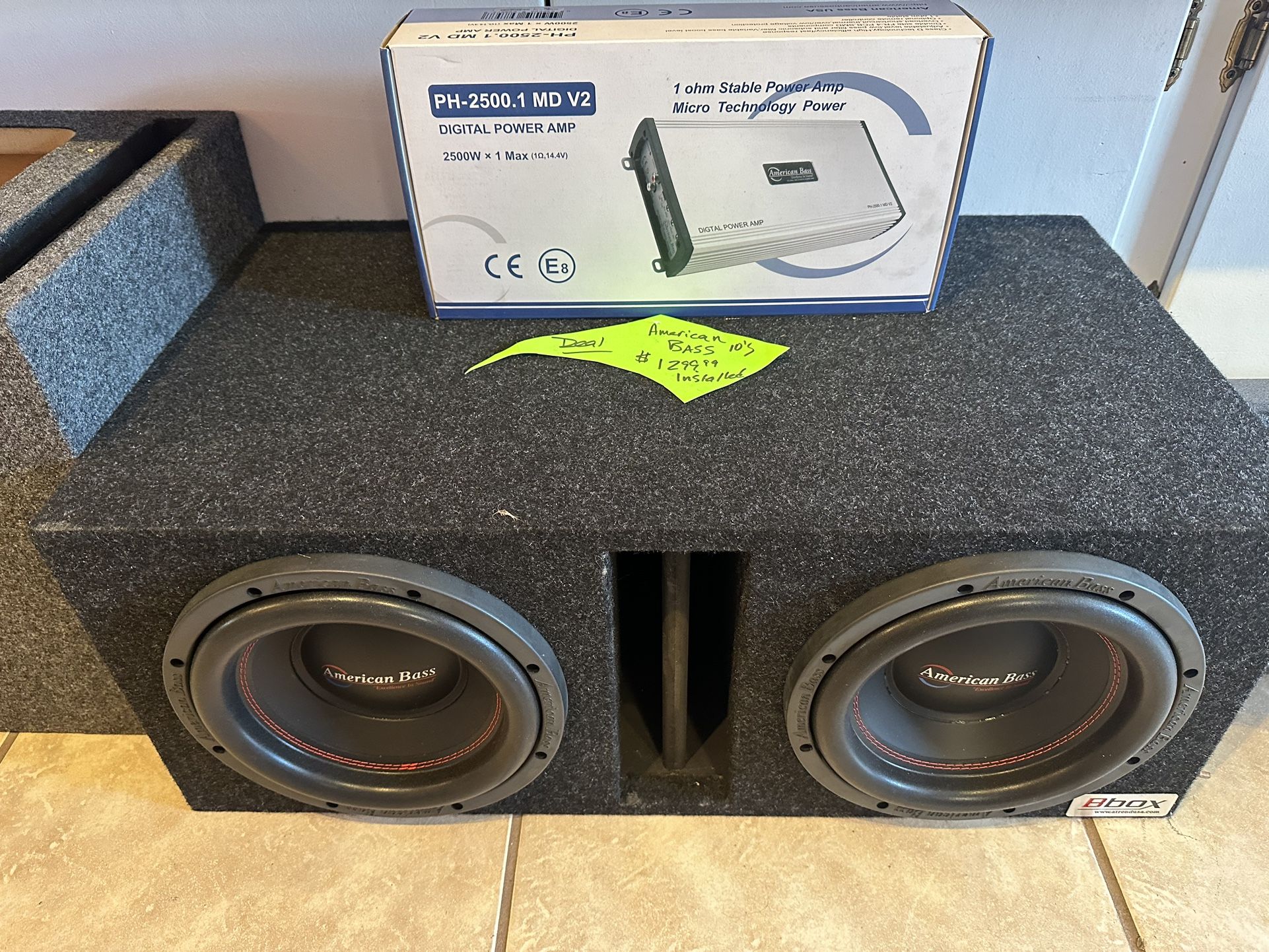 American Bass 12s And Amp Installed