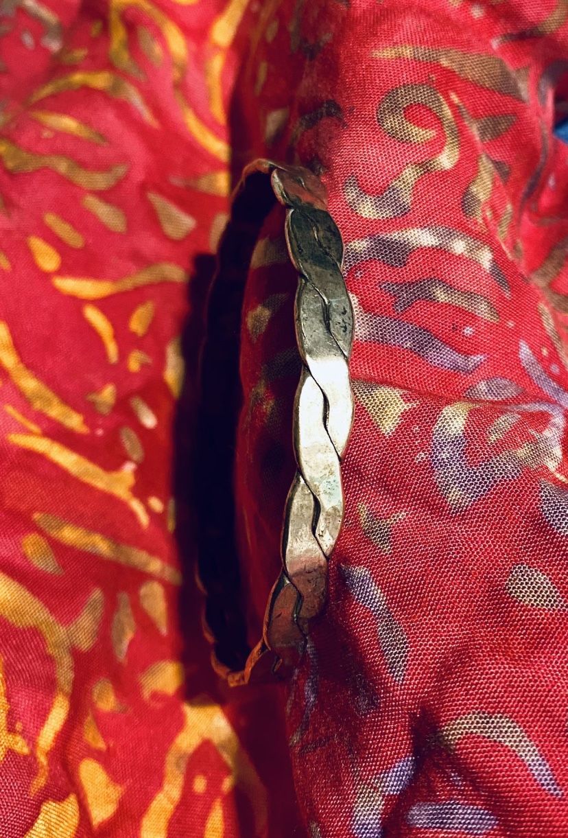 Silver Rope Bangle Bracelet