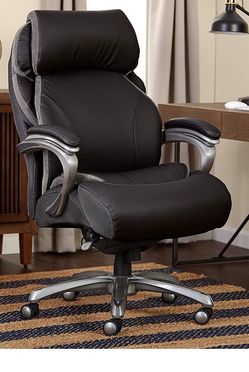 Black leather Computer game chair