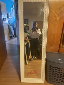 Standing White Mirror 