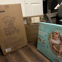 baby bundle bassinet swing and stroller 