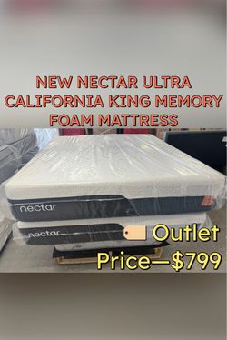 NEW NECTAR ULTRA CALIFORNIA KING MEMORY FOAM MATTRESS
