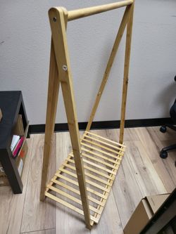 Bamboo clothes rack