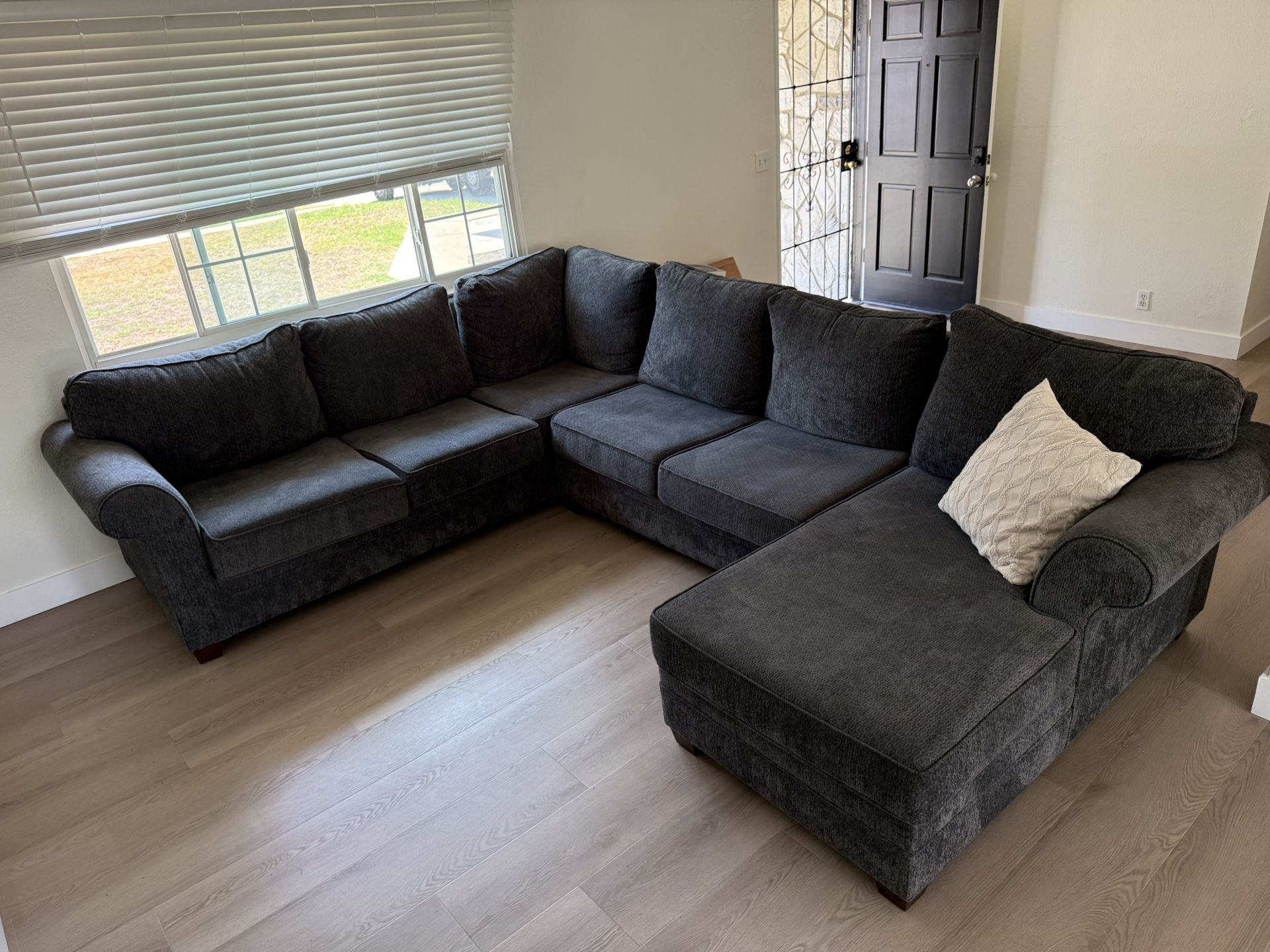 New Charcoal Sectional