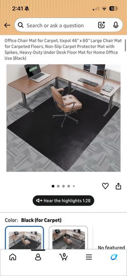 Office chair mat for carpet