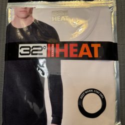 BRAND NEW WITH TAGS NEVER WORN 32 Degrees Heat White Long Sleeve Crew Neck T Shirt Size US Men’s S Small