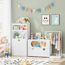 Toy Storage With Clothes Rail 