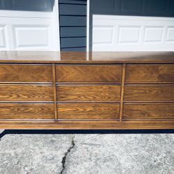 Vintage MCM Lowboy Dresser By Dixie 