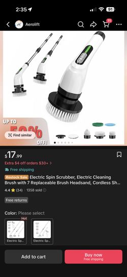 New Electric Spin Scrubber $9