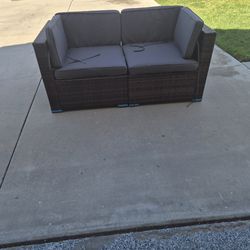 2 seater wicker furniture