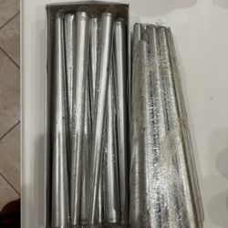Nine New Silver 11 1/2” Candles And 14 Slightly Used
