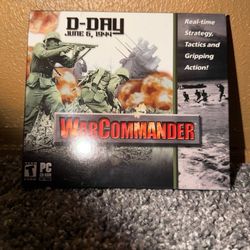 War Commander D-Day June 6,1944 PC CD-Rom Rated T For Teen Video Game 2003 Used.