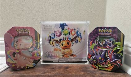 Pokémon Prismatic Evolutions ETB + 2 Tins