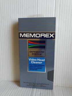 Video Tape VHS Head Clearner - Memorex Safeguard System - Vintage Sealed New