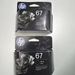 2-pack HP 67 Black Original Ink Cartridge Exp Jul 2027｜Sealed New