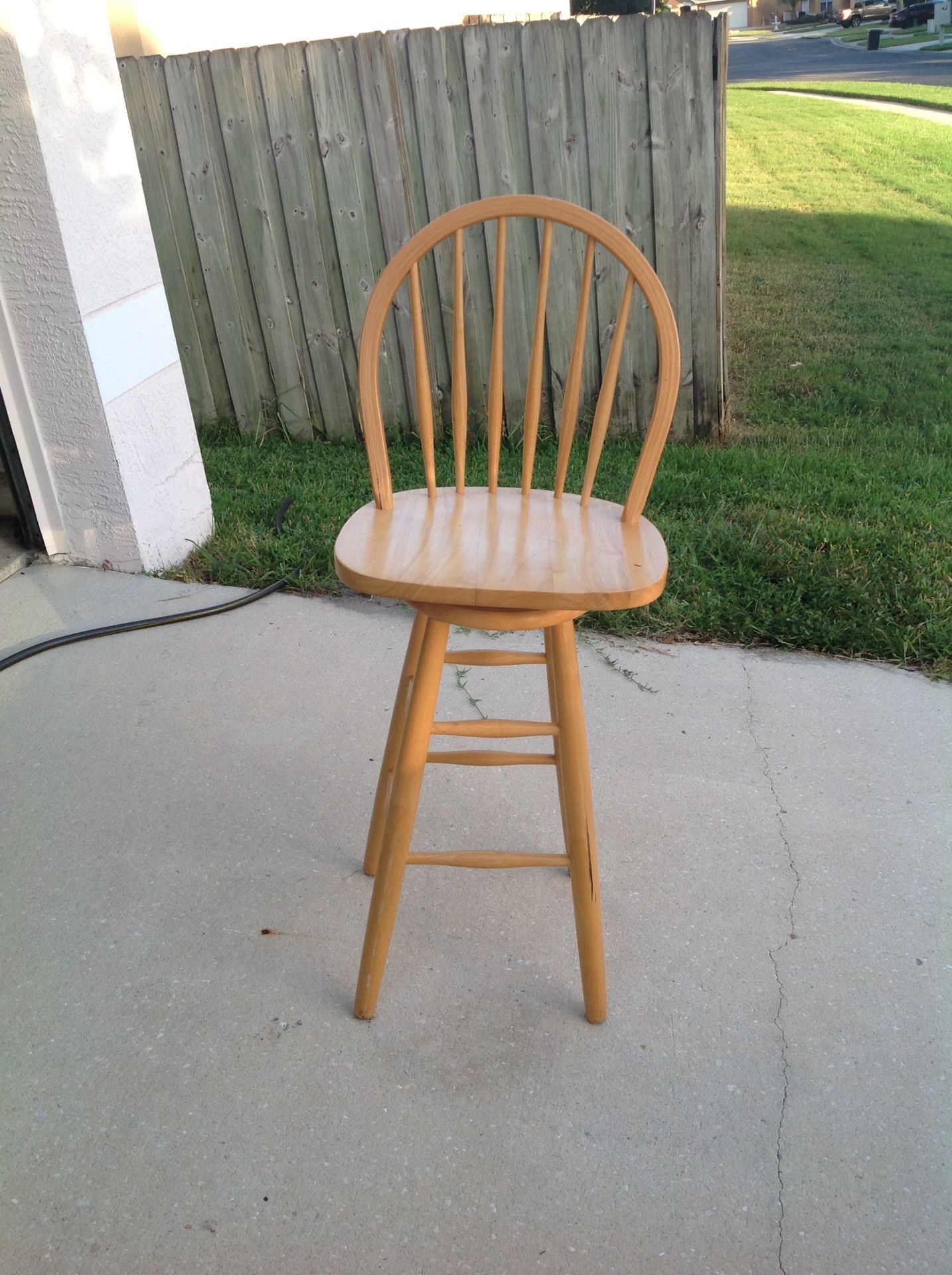 Chair-wooden stool with back