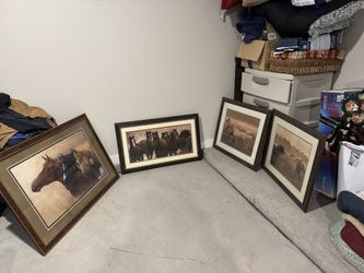 4 Large Horse Framed decor