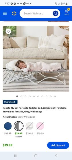 Regalo My Cot Portable Toddler Bed $25