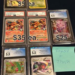 Pokemon Graded Cards (prices In Photos)