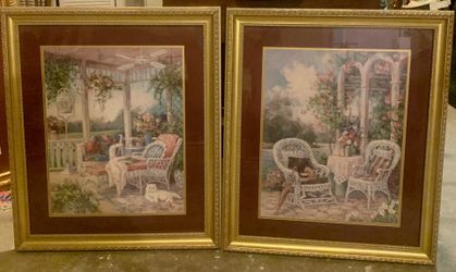 2 Victorian Garden Framed Art