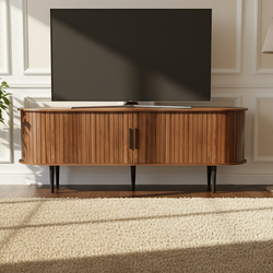 Valletta Sliding Door TV Stand Media Console with Storage