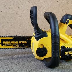 Dewalt DCCS620 20V Max XR Lithium-Ion Cordless Brushless Battery Powered 12" Chainsaw - Tool Only - No Battery - No Charger - Working