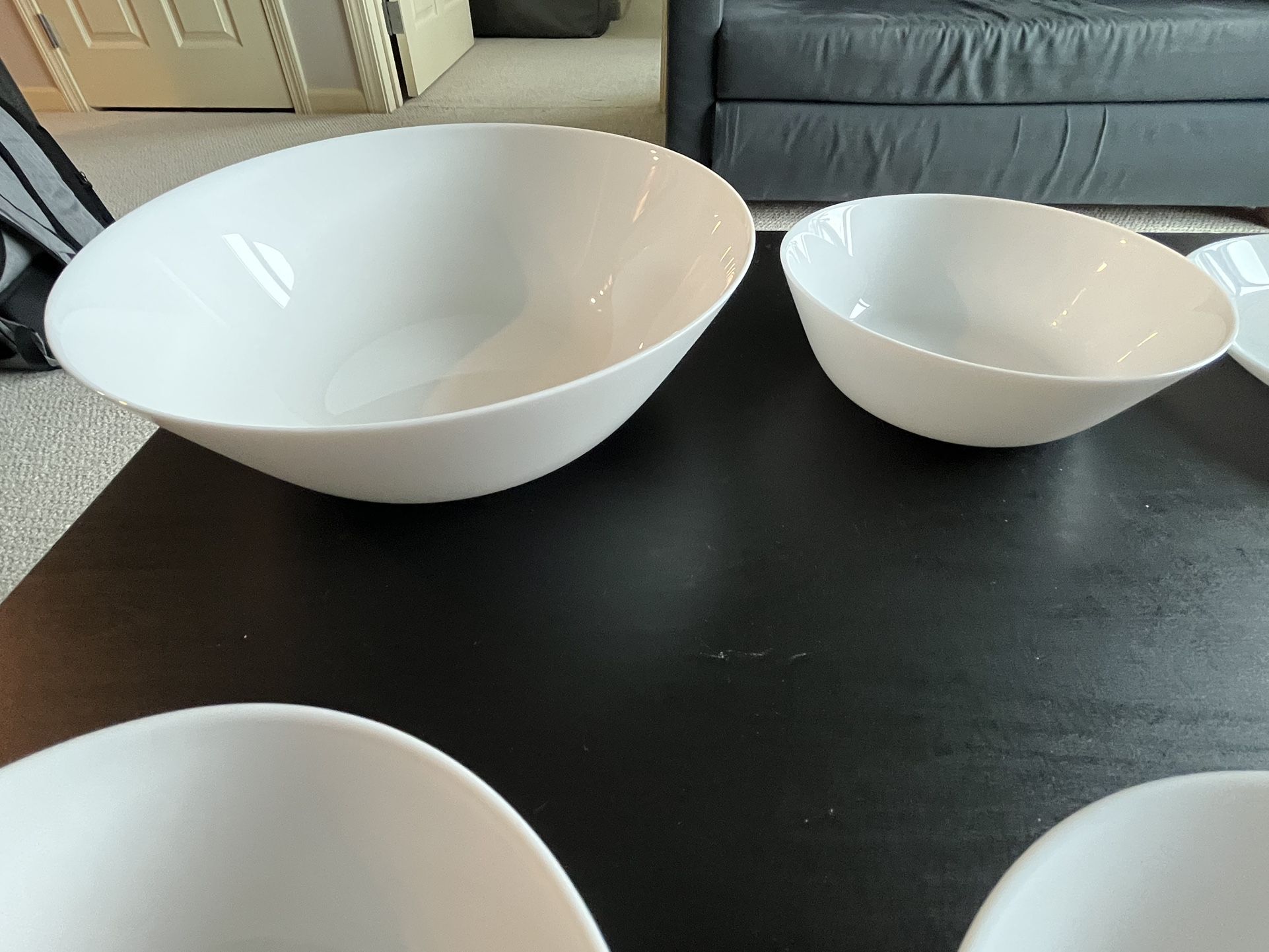 Kitchen Set White Glass