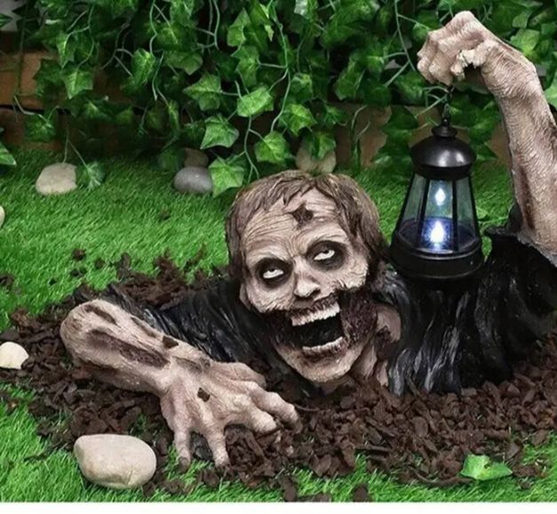 Zombie coming out of The grave.