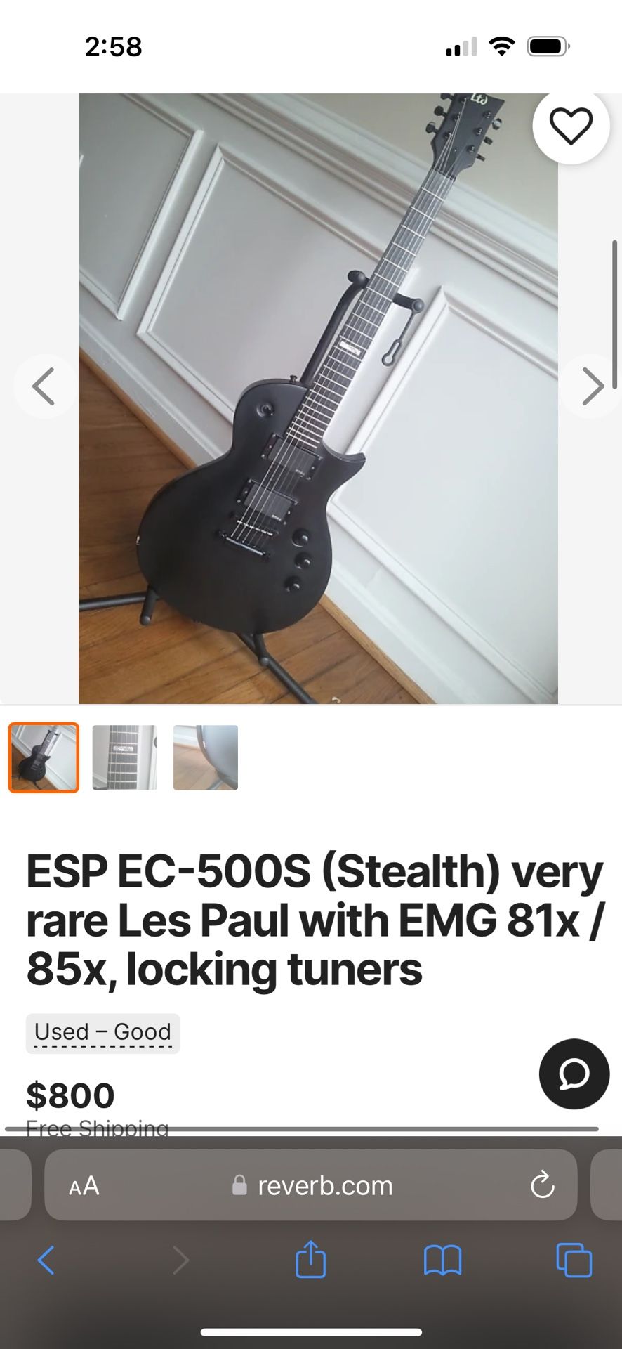 ESP LTD EC-500S Seymour Duncan Invaders