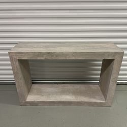 Rectangular 47” Console Accent Table - Weathered White Wash