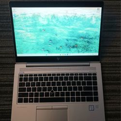 Slim Metal HP EliteBook Laptop Intel Quad Core CPU Webcam 1080P LCD USB C Thunderbolt Port Wi-Fi Windows 11 Professional OS 