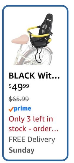 NEW Infant bicycle chair