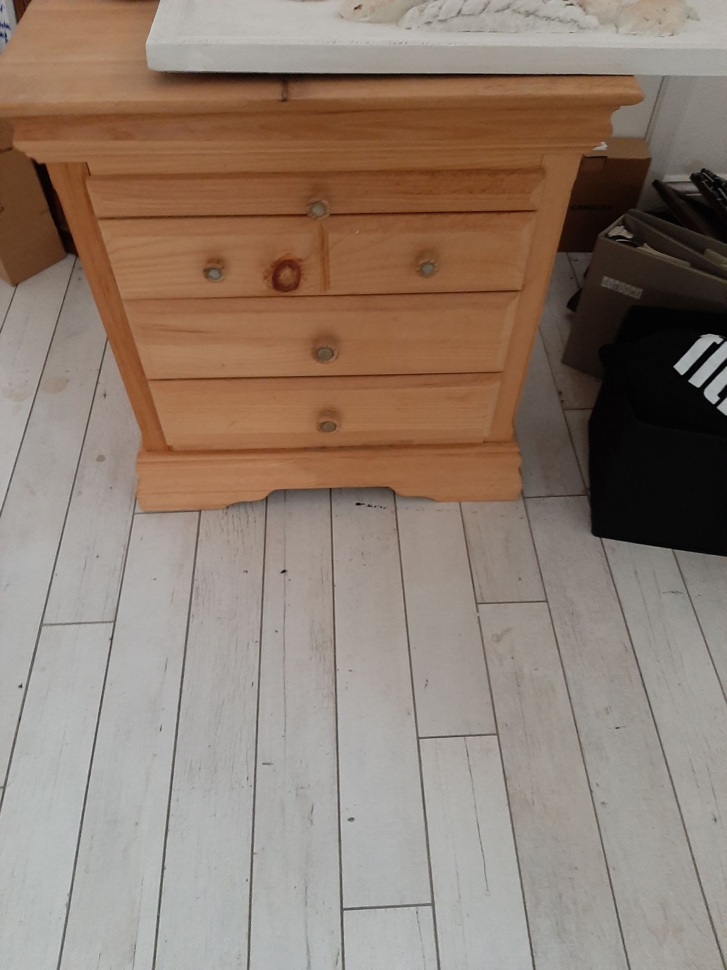 3 drawer unfinished pine chest