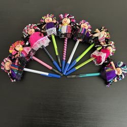 Lapiceros con muñequita lele pencils 
