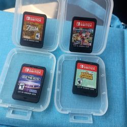 Four 4 Nintendo Switch Games Carrying Case 