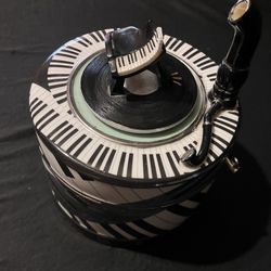 Porcelain Musical Jazz Theme Storage Box with Removable Spindle by Twinkle