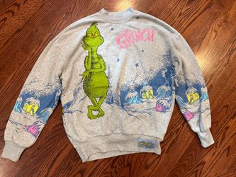 Hybrid Apparel The Grinch Dr. Seuss Graphic Oversized Pullover Sweatshirt XXS