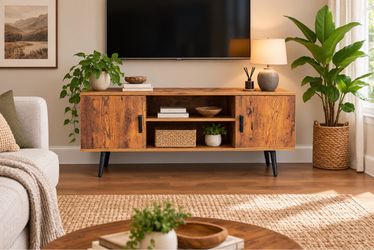Rustic Wood TV Stand / Storage Console – $175 OBO