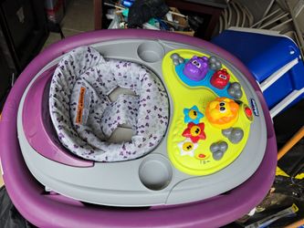 Baby walker and baby carrage.