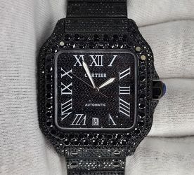 2022 CARTIER Santos De Cartier Custom Watch Diamond Pavé - WSSA0009