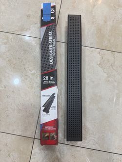 NEW RELN 28 in. Matte Black Linear Shower Drain with Square Cover