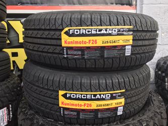 225/65R17 FORCELAND $349 All 4 Installed balanced with free alignment